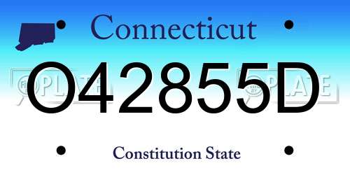 O42855D Connecticut License Plate