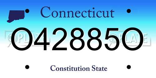 O42885O Connecticut License Plate