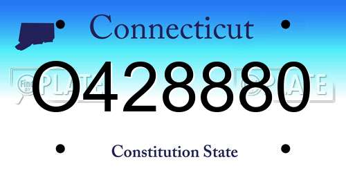 O428880 Connecticut License Plate