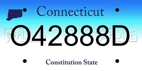 O42888D Connecticut License Plate