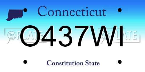 O437WI Connecticut License Plate