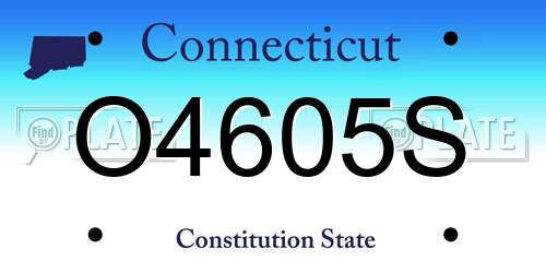 O4605S Connecticut License Plate