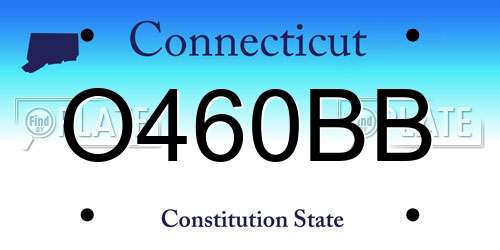 O460BB Connecticut License Plate