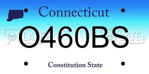 O460BS Connecticut License Plate