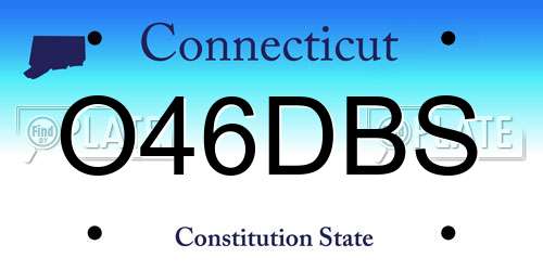 O46DBS Connecticut License Plate