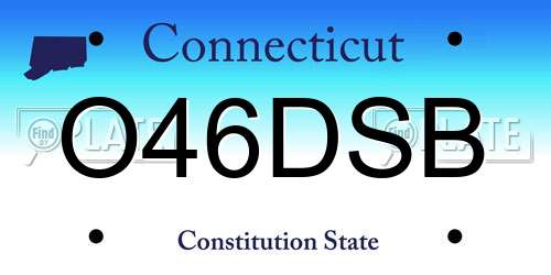 O46DSB Connecticut License Plate
