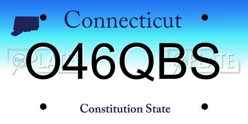 O46QBS Connecticut License Plate