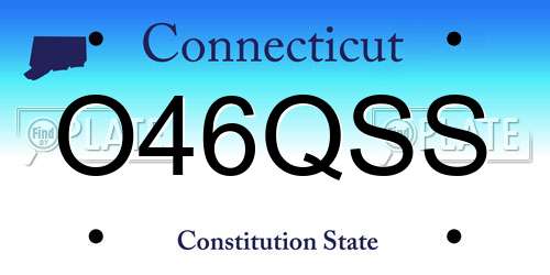 O46QSS Connecticut License Plate