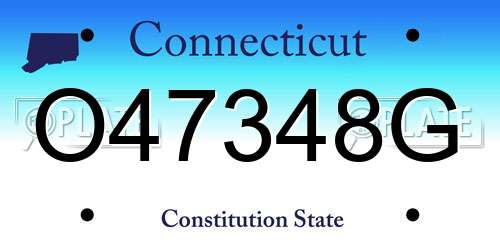O47348G Connecticut License Plate