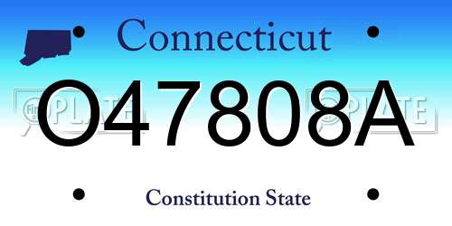 O47808A Connecticut License Plate