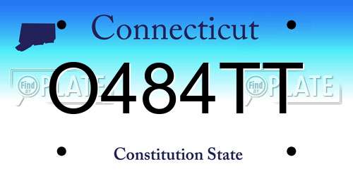 O484TT Connecticut License Plate