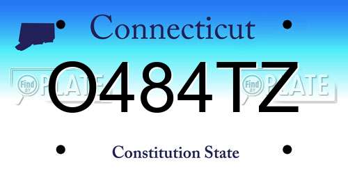 O484TZ Connecticut License Plate