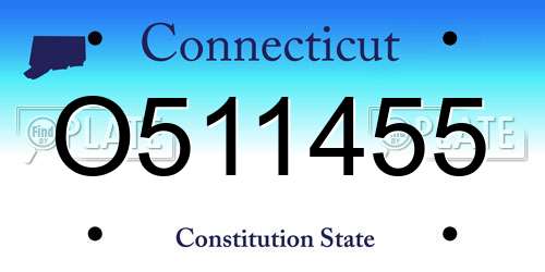 O511455 Connecticut License Plate