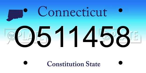 O511458 Connecticut License Plate