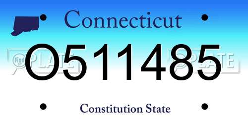 O511485 Connecticut License Plate