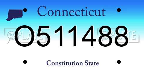 O511488 Connecticut License Plate