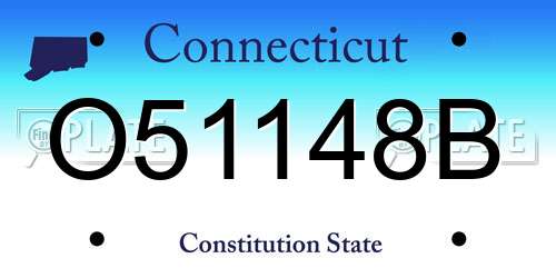 O51148B Connecticut License Plate