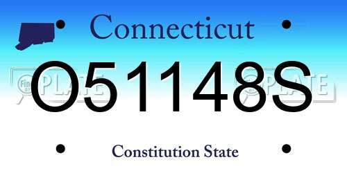 O51148S Connecticut License Plate