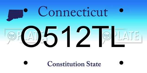 O512TL Connecticut License Plate