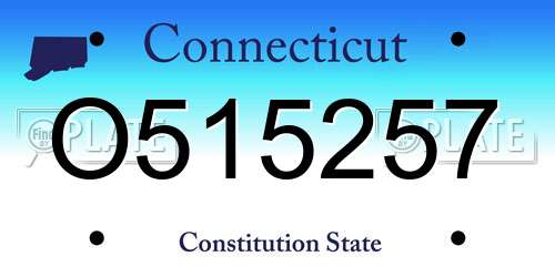 O515257 Connecticut License Plate