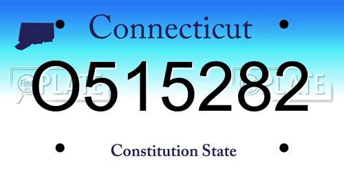 O515282 Connecticut License Plate