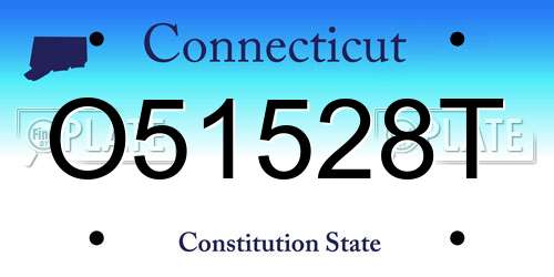 O51528T Connecticut License Plate