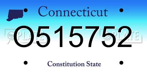 O515752 Connecticut License Plate