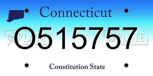 O515757 Connecticut License Plate