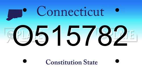 O515782 Connecticut License Plate