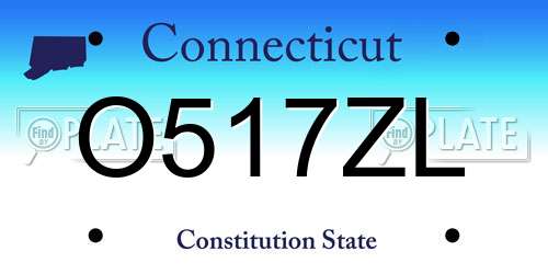 O517ZL Connecticut License Plate
