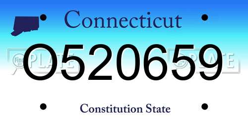 O520659 Connecticut License Plate