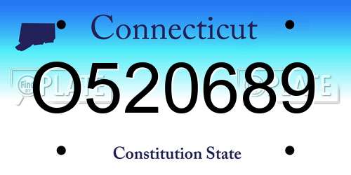 O520689 Connecticut License Plate