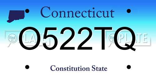 O522TQ Connecticut License Plate