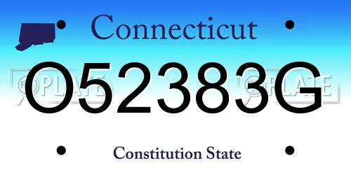 O52383G Connecticut License Plate
