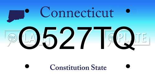 O527TQ Connecticut License Plate