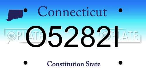 O5282I Connecticut License Plate