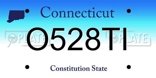 O528TI Connecticut License Plate