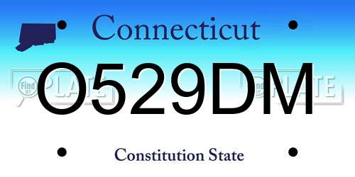 O529DM Connecticut License Plate