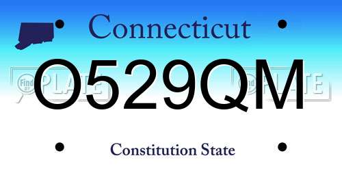 O529QM Connecticut License Plate