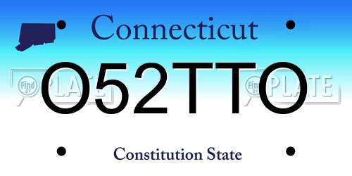 O52TTO Connecticut License Plate