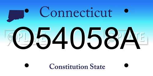 O54058A Connecticut License Plate