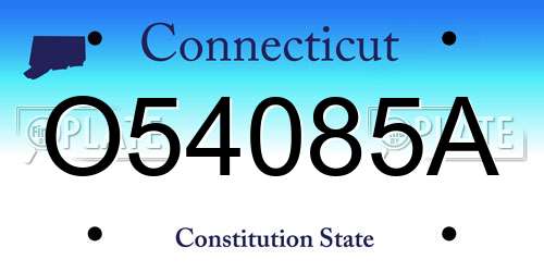 O54085A Connecticut License Plate