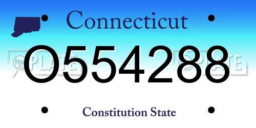 O554288 Connecticut License Plate