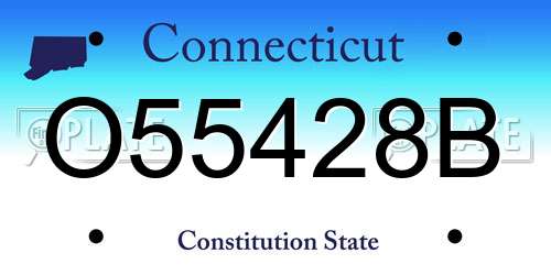 O55428B Connecticut License Plate
