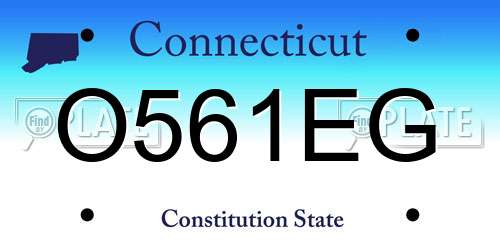 O561EG Connecticut License Plate