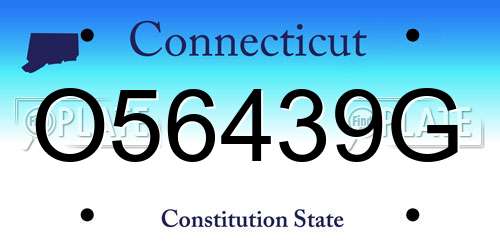 O56439G Connecticut License Plate