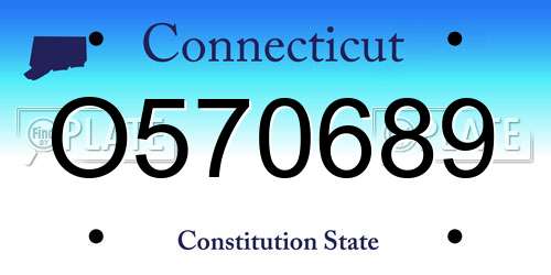 O570689 Connecticut License Plate
