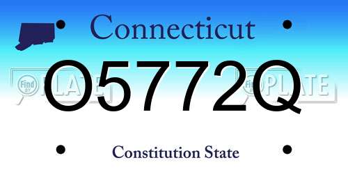 O5772Q Connecticut License Plate