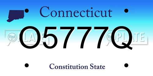 O5777Q Connecticut License Plate