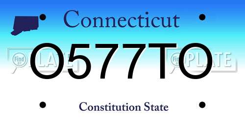 O577TO Connecticut License Plate